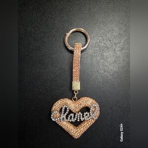 🧡FASHION HEART KEYCHAIN BAGCHARM CHAMPANGE
